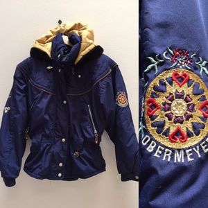 Obermeyer womens ski jacket size 10 embroidered